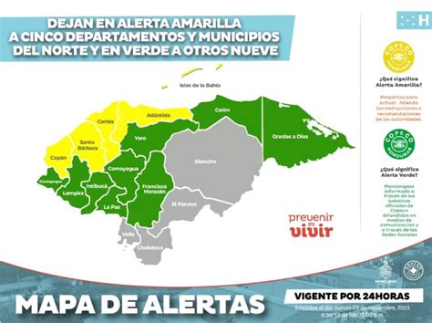 Alerta amarilla en cinco departamentos DIARIO ROATÁN