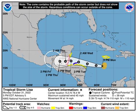 Tormenta Lisa Se Fortalece Y Llegar A Centroam Rica Como Hurac N La