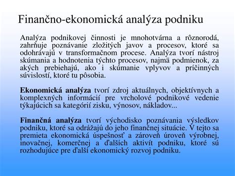 Ppt Finan No Ekonomick Anal Za Podniku Powerpoint Presentation Free