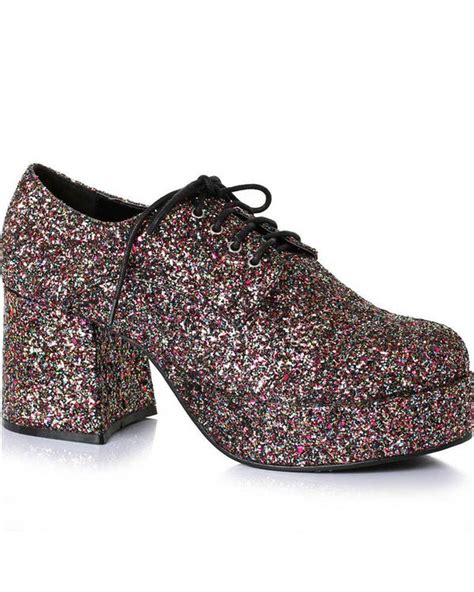 70s Disco Multi Coloured Glitter Mens Shoes