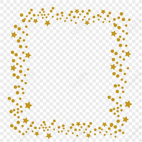 Gold Stars Borderframegolden Png Transparent Background And Clipart