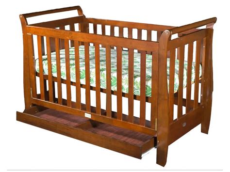 Kapai Nova Wooden Drop Side Cot With Drawer Coffee — Babyonline