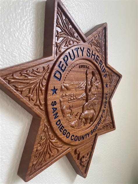 Sdso Badge San Diego County Sheriffs Department Wood Badge Police