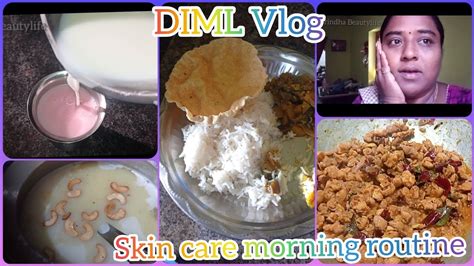 Diml Vlog Rose Milk Recipe In Tamil Skin Care Mourning Routine