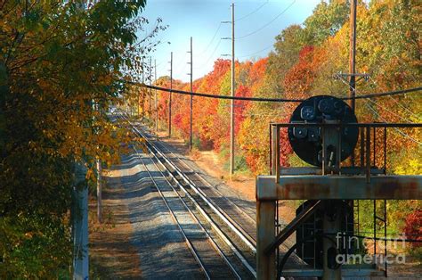 Autumn Train Tracks Photograph by Digital Designs By Dee | Fine Art America