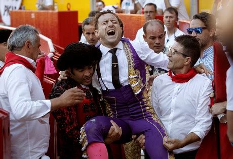 Spanish Bullfighter Rafael Rubio Rafaelillo Carried Editorial Stock