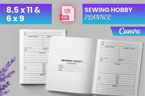 Sewing Hobby Planner Canva KDP Graphic By Boss Designer Creative