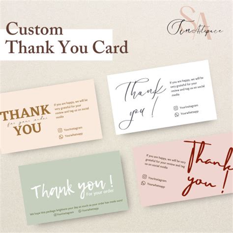 Jual Cetak Thank You Card Olshop Kartu Ucapan Terimakasih Olshop P1