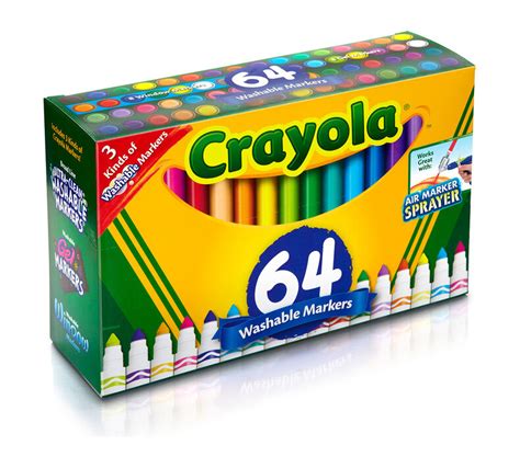 Washable Marker Set 64 Coloring Supplies Crayola