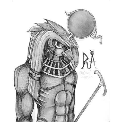 A Drawing I Made Of The Egyptian God Ra Regypt