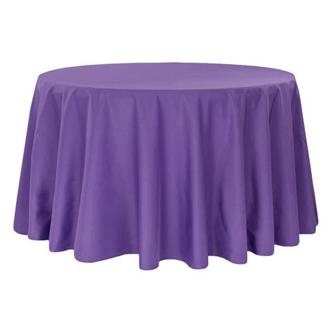 Economy Polyester Tablecloth 108 Round Purple Cv Linens