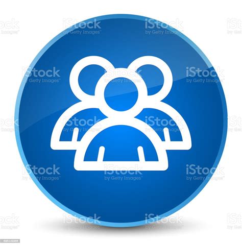 Group Icon Elegant Blue Round Button Stock Illustration Download Image Now Blue Circle