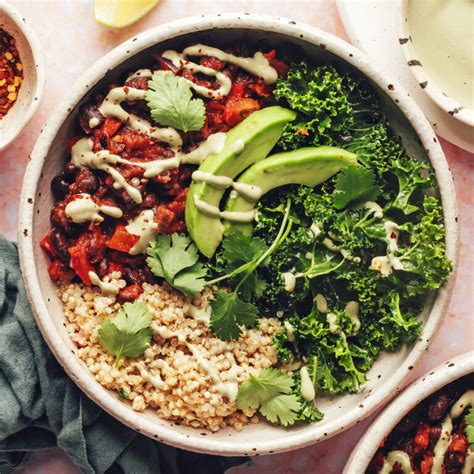 Smoky Black Bean Quinoa Chili Bowl Minimalist Baker Recipes