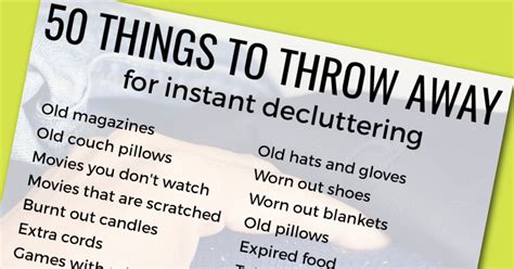 Decluttering Ideas Things To Throw Away Today Artofit