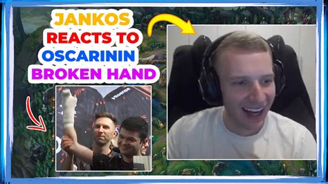 Jankos Reacts To FNC OSCARININ With Broken Hand YouTube