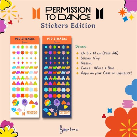 Jual Bts Fanmade Permission To Dance Ptd Sticker Lightstick Deco