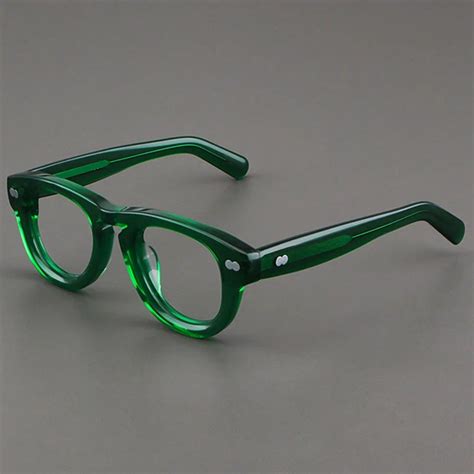 Retro Thickened Acetate Oval Glasses Frame Para Mulheres E Homens Culos