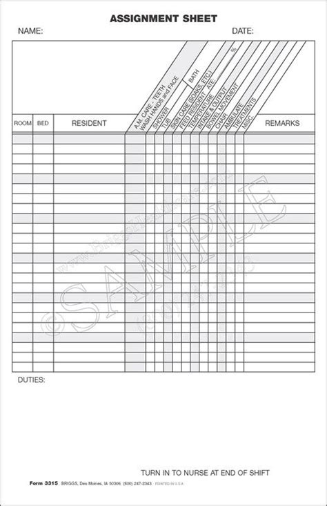 Products Documentation Assisted Living Nursing Forms Aide