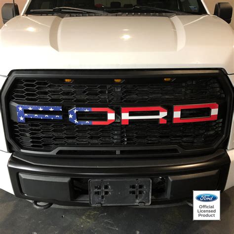 2015 2020 Ford F 150 Paramount Raptor Style Aftermarket Grille Flag Letters Vinyl Decal Rocky