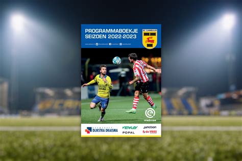 Programmaboekje Sc Cambuur Fortuna Sittard Sc Cambuur