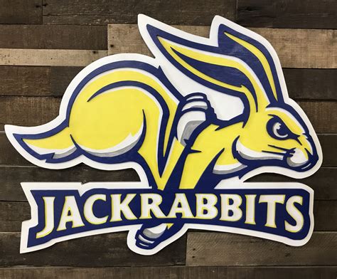 24”x 30” South Dakota State Jackrabbits 3D Sign | Jack rabbit ...