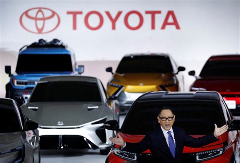 Toyota CEO Akio Toyoda holds a briefing on battery EV strategy ...