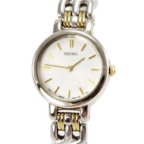 Seiko Ladies Silver And Gold Watch Model 1n00 1e09 Wh Gem