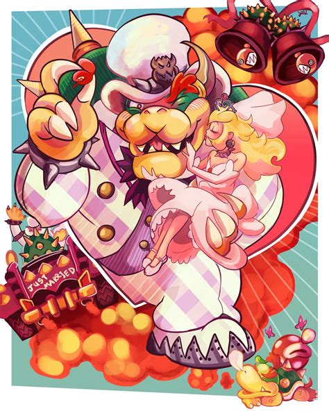 Bowser And Peach Luke Valentine Super Mario Art Mario Art Bowser