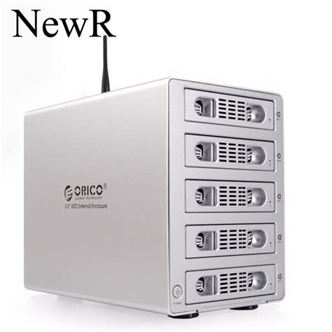 New Brand 5bay Wifi NAS 3.5'' HDD Enclosure Wireless Storage Home Cloud ...