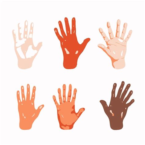 Les Mains Des Enfants De Diff Rentes Couleurs De Peau Vecteur Premium