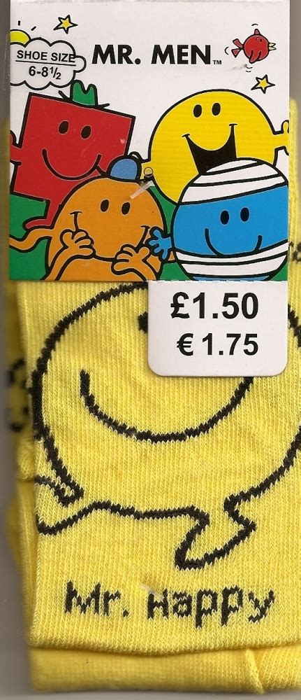 Mr Men Mr Happy Childrens Socks New