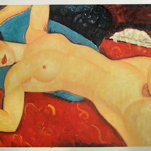 Sleeping Nude With Arms Open Red Nude Amedeo Modigliani Hand Painted