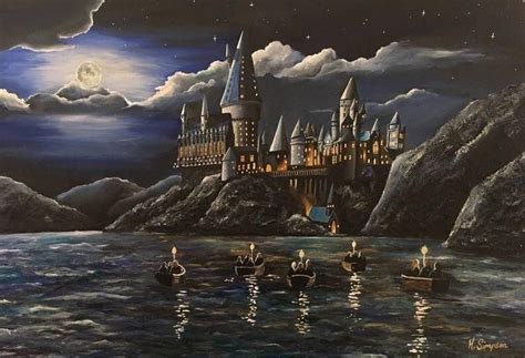 Nice Hogwarts Painting By Hollysimpsonart Harrypotter Hogwarts