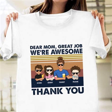 Dear Mom Great Job Were Awesome Thank You Etsy