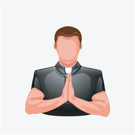 Praying Priest Silhouette 34737582 Vector Art At Vecteezy