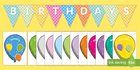 👉 Birthday Balloon Display Pack Primary Resources Twinkl