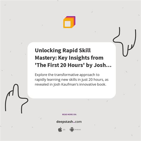 Unlocking Rapid Skill Mastery Key Insights From The First 20 Hours