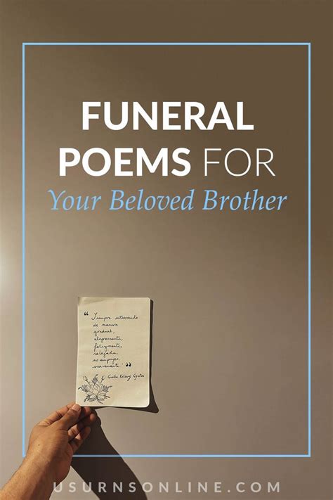 Funeral Poems For Your Beloved Brother Funeral Card Messages