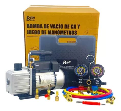 Bomba De Vacío Benzhijia 5cfm 1 3hp 110v Kit De Manómetro Envío gratis