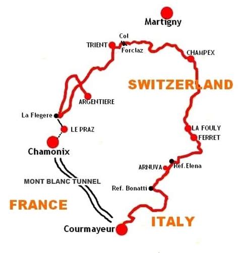 Mont Blanc Tunnel Map