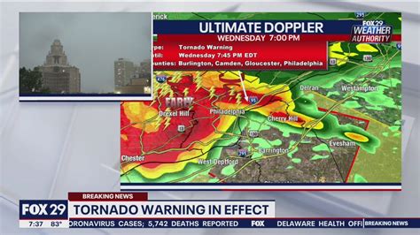 Tornado Warning Issued For Philadelphia Camden