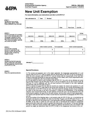 Fillable Online New Unit Exemption Form For Claiming A New Unit