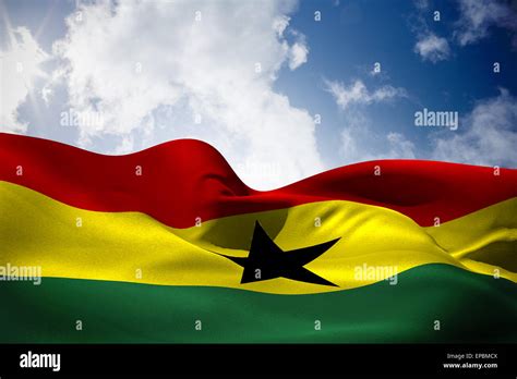 Ghana flag waving Stock Photo - Alamy