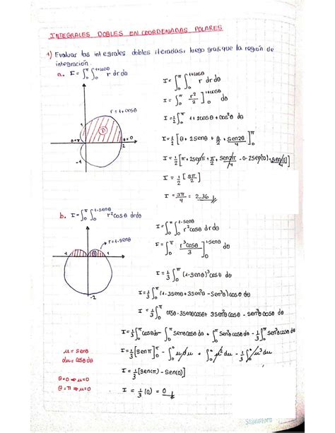 Solution Integrales Dobles En Coordenadas Polares Studypool