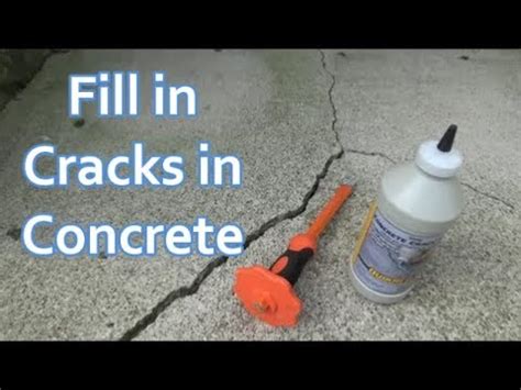 How To Fill In Cracks In Concrete Youtube