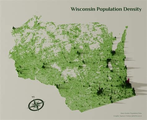 3d Maps Visualize The Stark Population Density Differences In Cities In