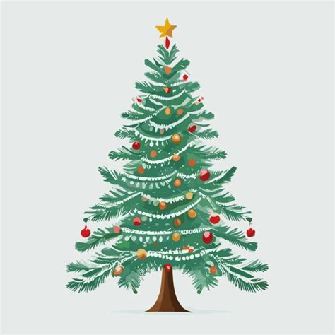 Premium Vector Christmas Tree Vector Design Flat Detailed