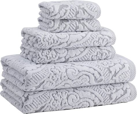 Amazon Truly Lou Decorative 6 Piece Bath Towel Set Luxurious