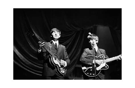 The Beatles - Paul McCartney and George Harrison on Stage, England, 19 ...