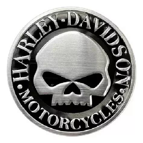 Emblema Harley Davidson Skull Tanque O Superficies Planas Meses Sin